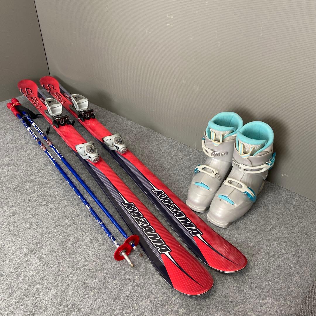 ★初心者向け★メンテナンス済　大人スキーセット 板150cm ブーツ24.5cm