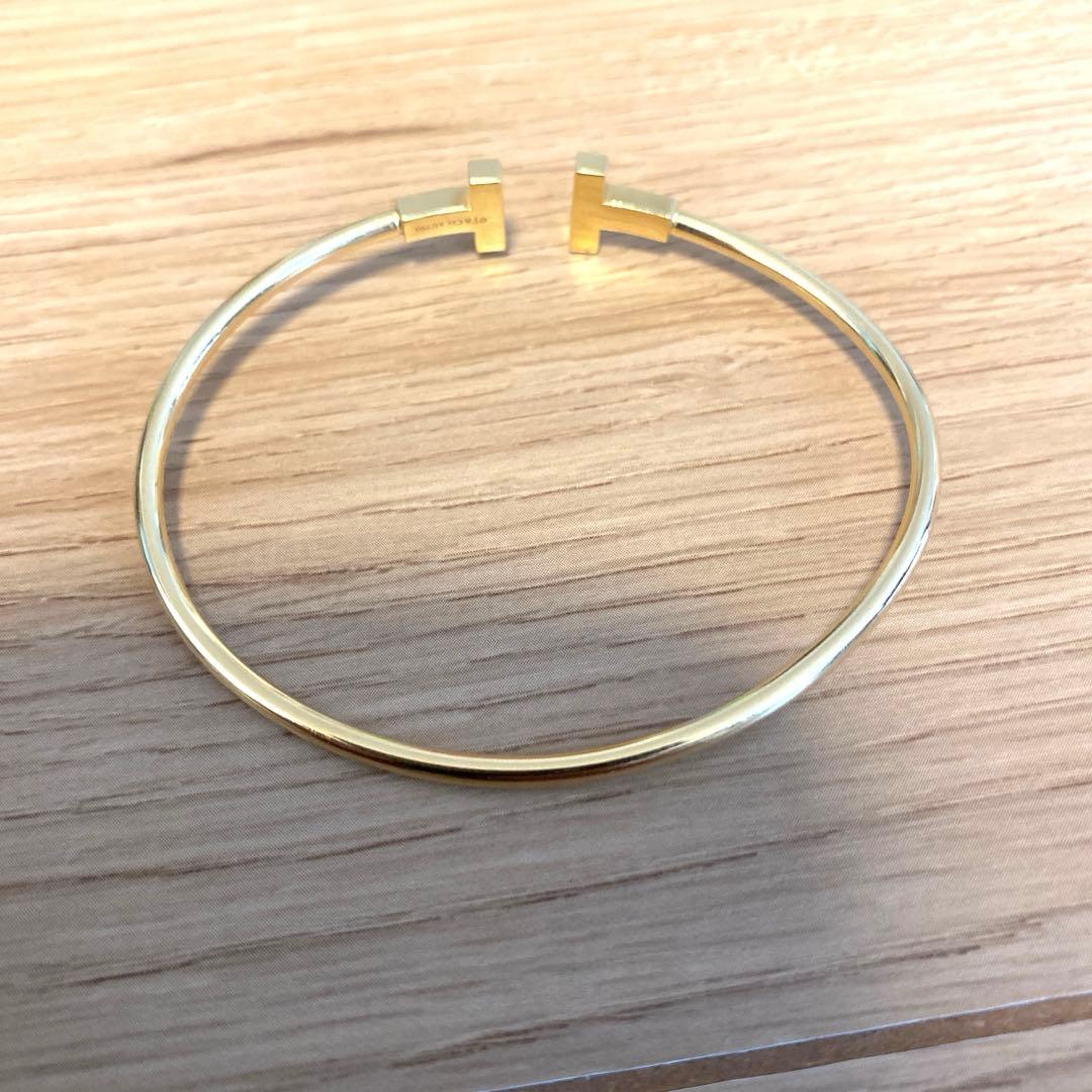 ティファニー K18YG イエローゴールド TワイヤーラージLサイズ　金重さ9g