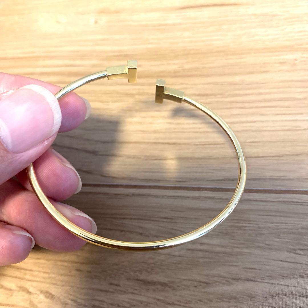 ティファニー K18YG イエローゴールド TワイヤーラージLサイズ　金重さ9g