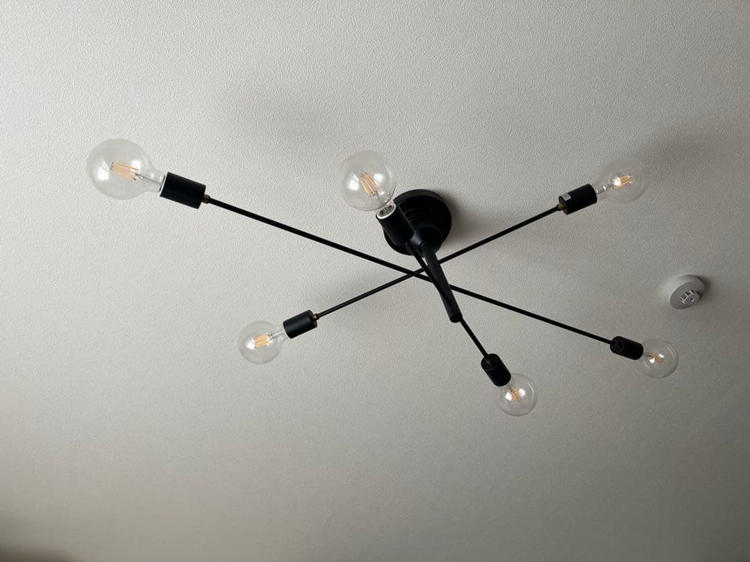 Simple - Socket 6灯シーリングライト PDL-141 電球セット