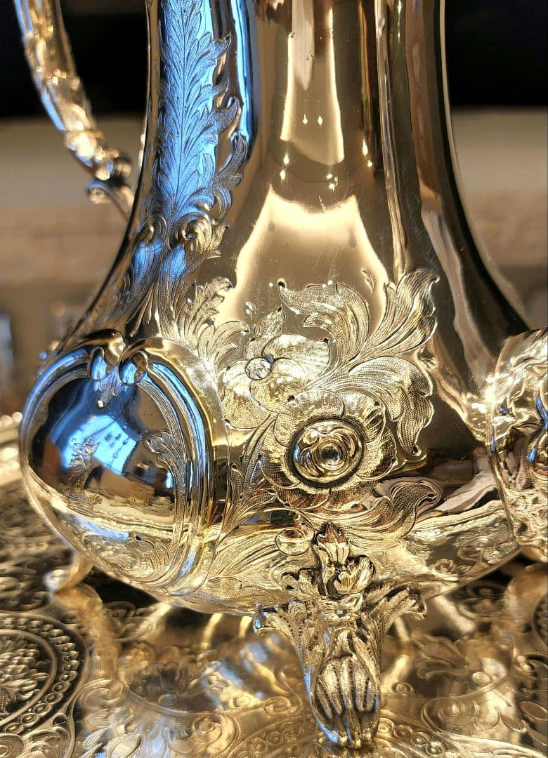 追加画像 純銀P 19 ティーセット 4点 ポット  シルバー アンティーク