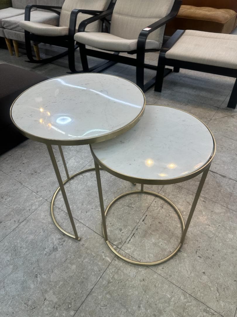ZARA  ネストテーブル 大理石 ゴールド