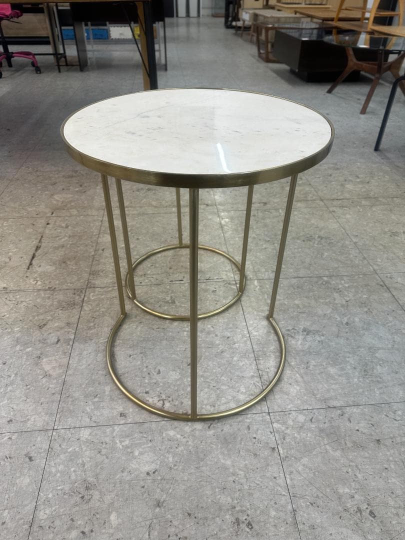 ZARA  ネストテーブル 大理石 ゴールド