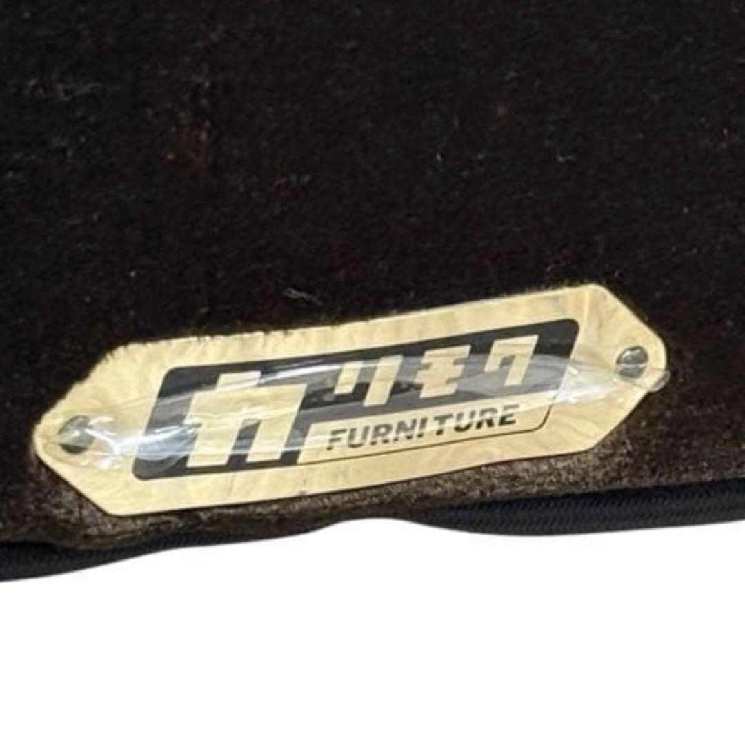 HR788 カリモク60 復刻プレート　総柄　1Pソファ　ベルベット