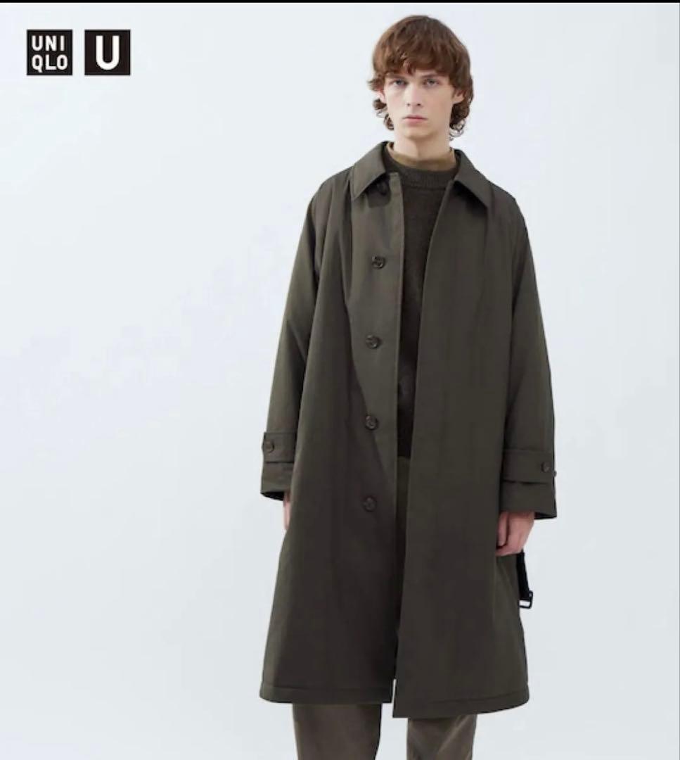 UNIQLO U パデッドステンカラーコート オリーブ 2023AW