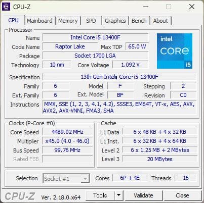 ド*5様 Intel Core i5-13400F CPU LGA1700
