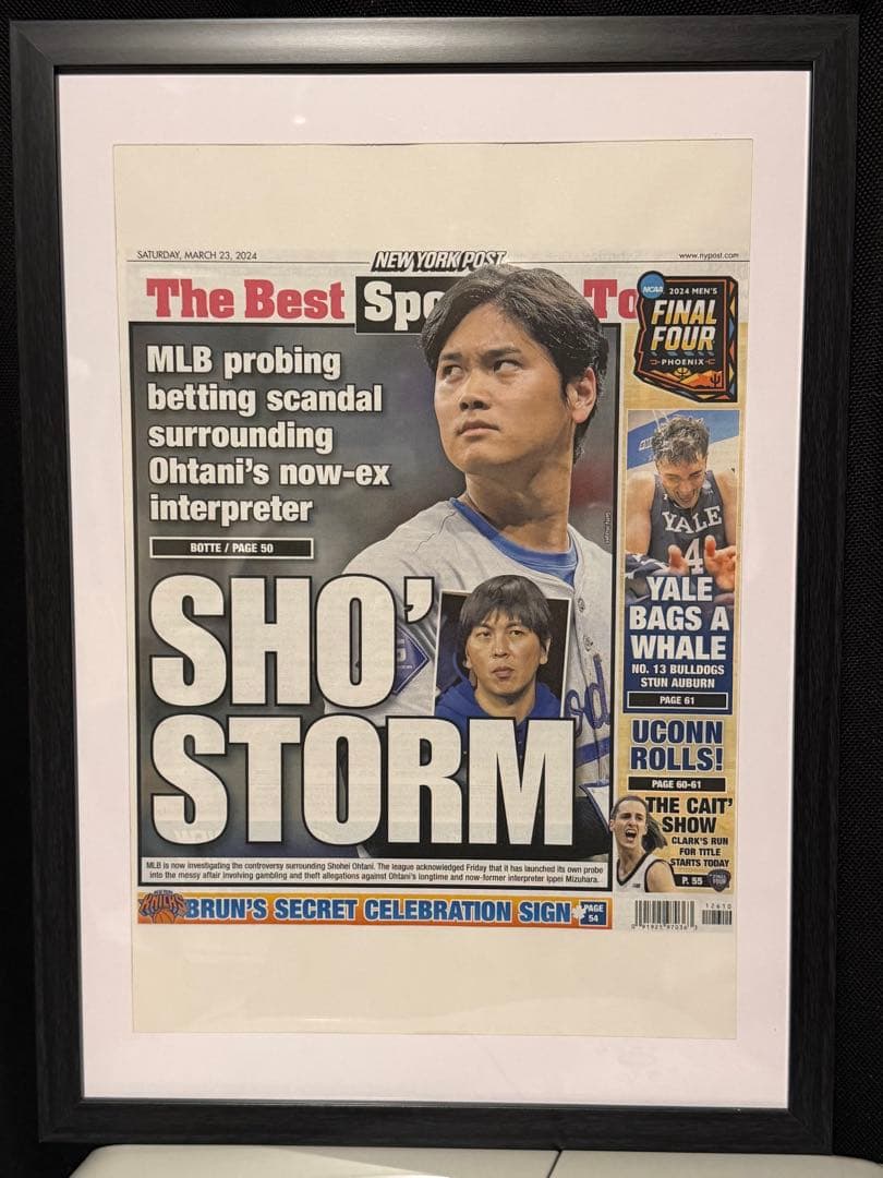 超貴重 New York Post ドジャース 大谷翔平 水原一平 スキャンダル