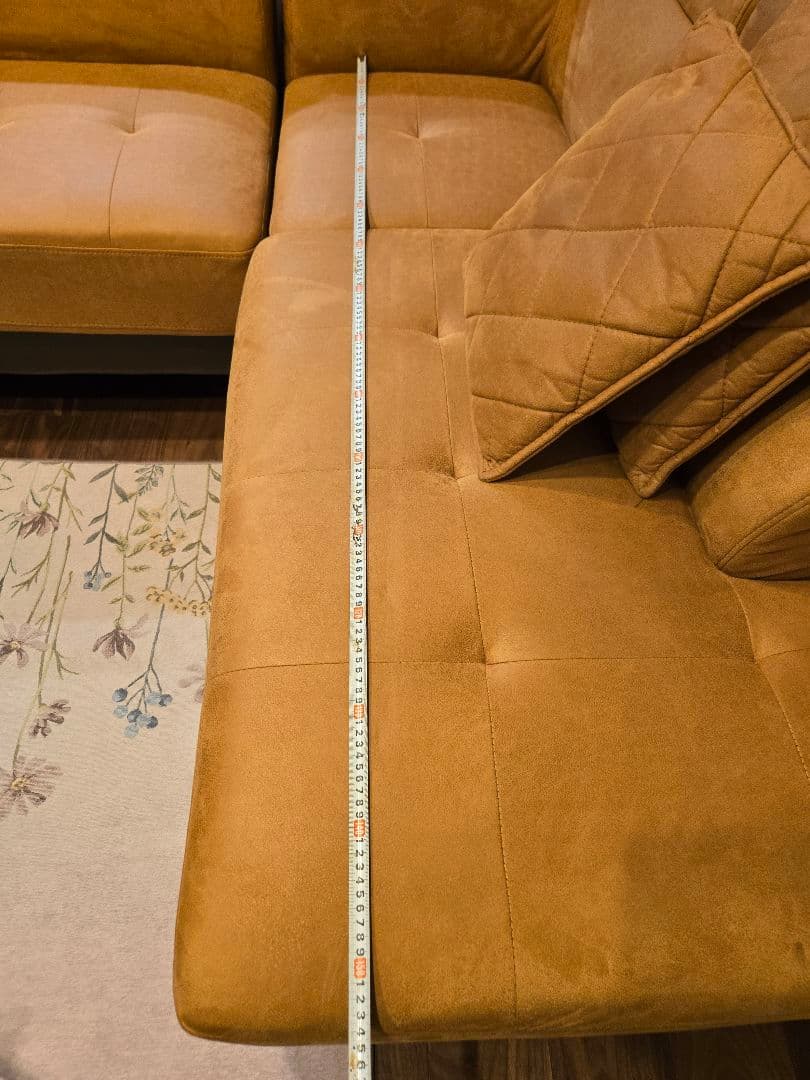 コーナーソファ　カウチソファー　レイアウトフリー　レザーファブリック