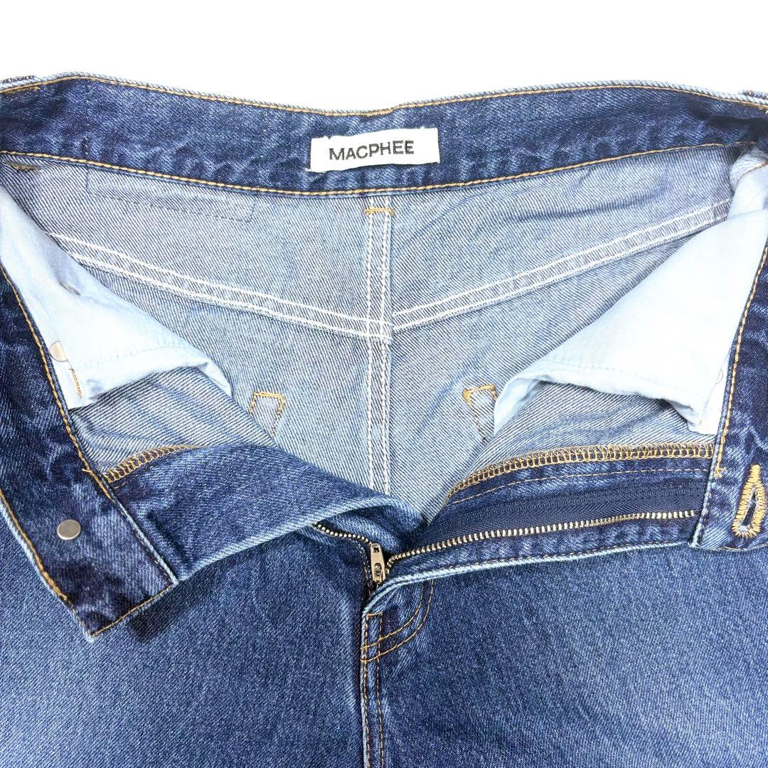 ☆新品タグ付☆ 現行モデル MACPHEE ワイドデニム 日本製 L相当 36