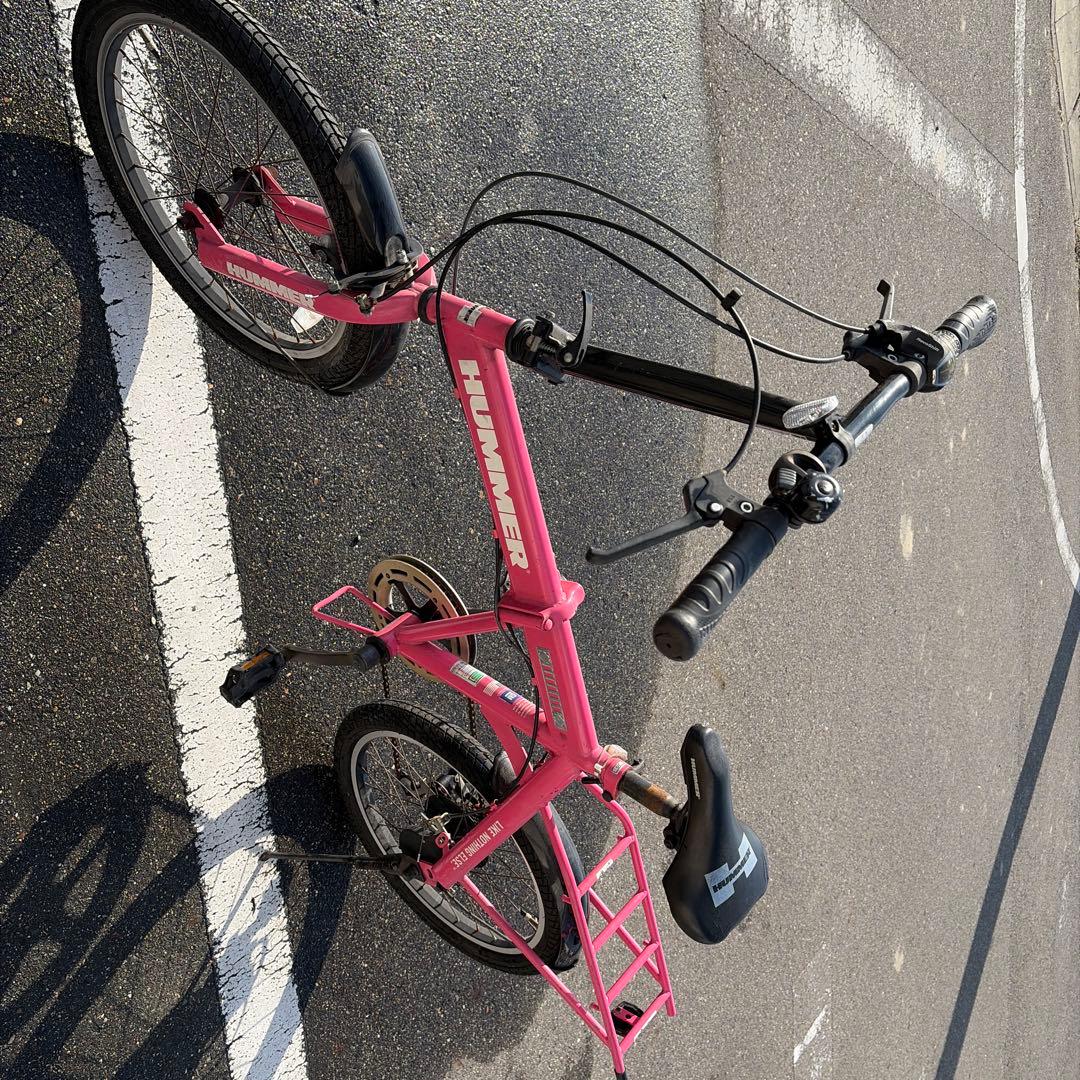 HUMMER 折りたたみ自転車 ピンク