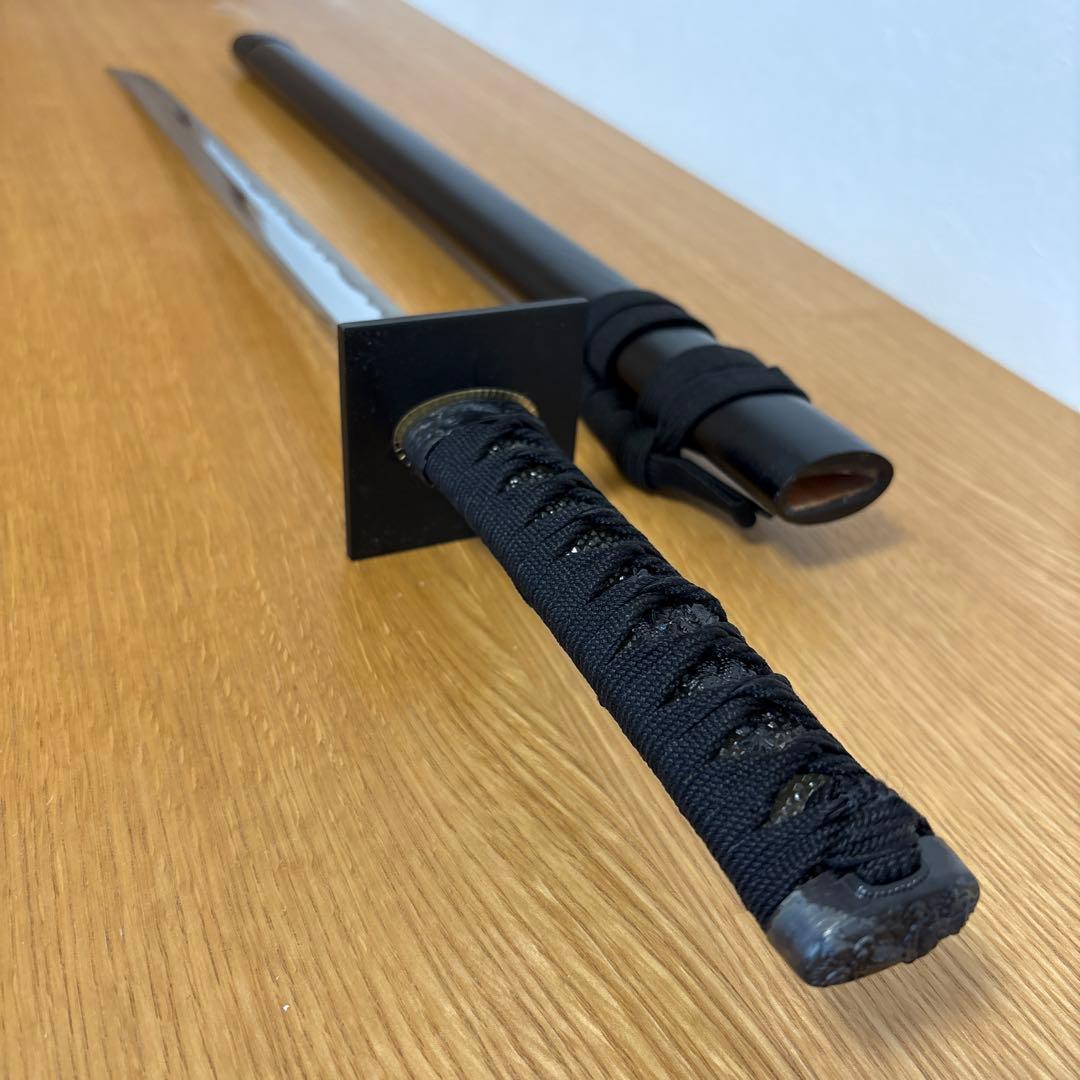 【模造刀】波紋刃 黒鞘【忍者刀】