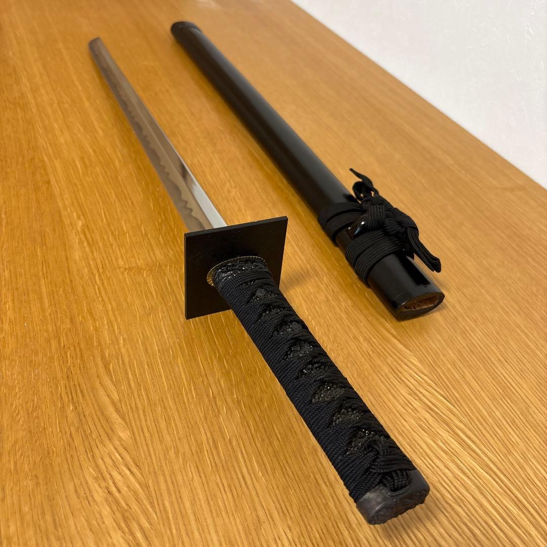 【模造刀】波紋刃 黒鞘【忍者刀】