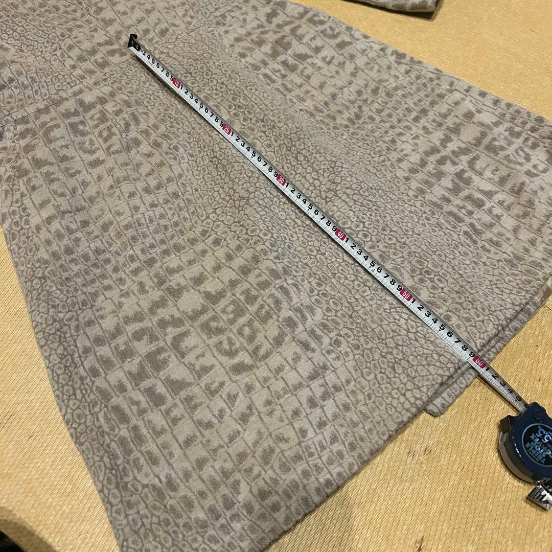 希少クロコ柄TOMASO×Stefanelli ロングコート 46 アンゴラ