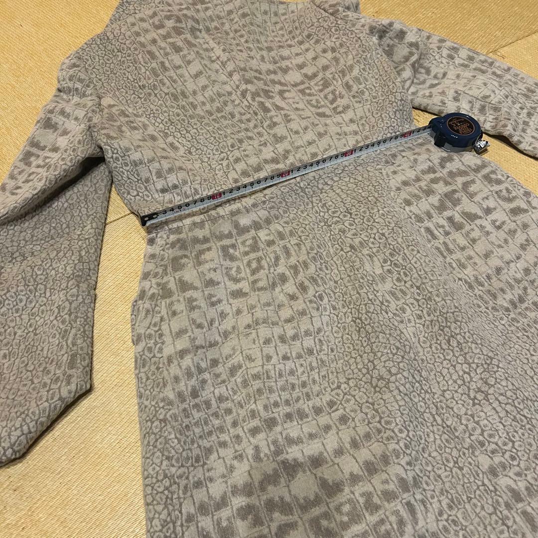 希少クロコ柄TOMASO×Stefanelli ロングコート 46 アンゴラ
