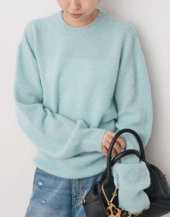 BABY ALPACAクルーニット　サックスブルー　Spick＆Span