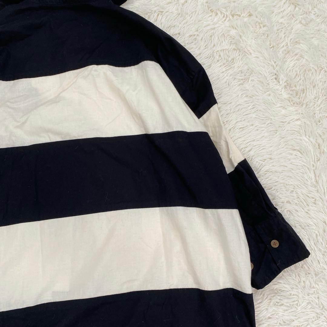 ヴィヴィアンウエストウッド ビッグストライプフーディーシャツドレス ボーダー