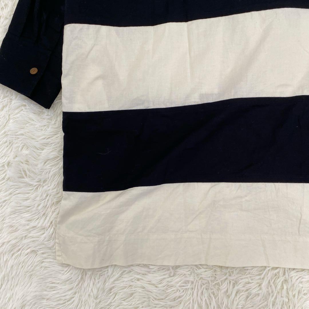 ヴィヴィアンウエストウッド ビッグストライプフーディーシャツドレス ボーダー