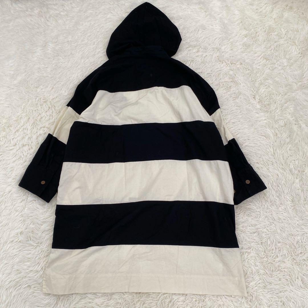 ヴィヴィアンウエストウッド ビッグストライプフーディーシャツドレス ボーダー