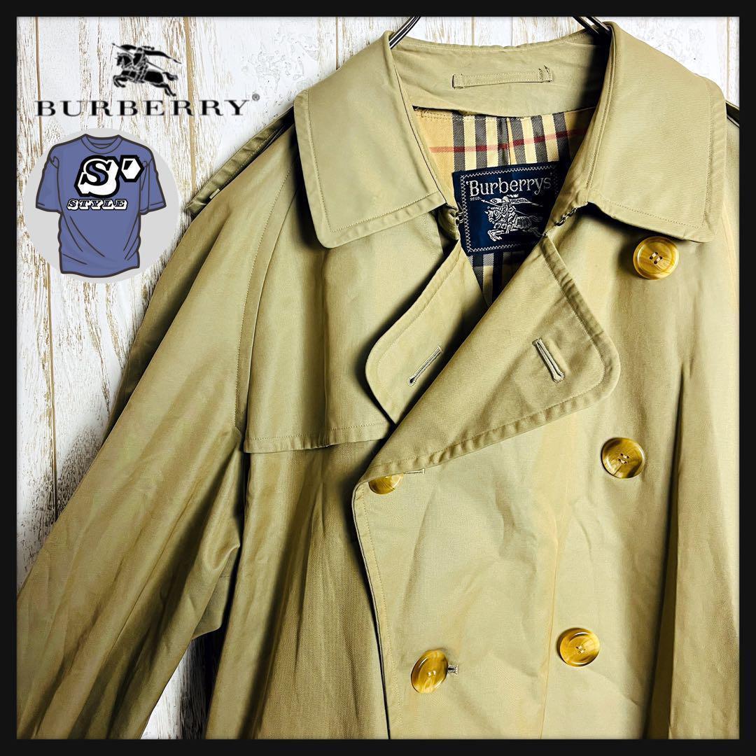 【人気カラー】バーバリー☆ベルト付きトレンチコート ノバチェック裏地