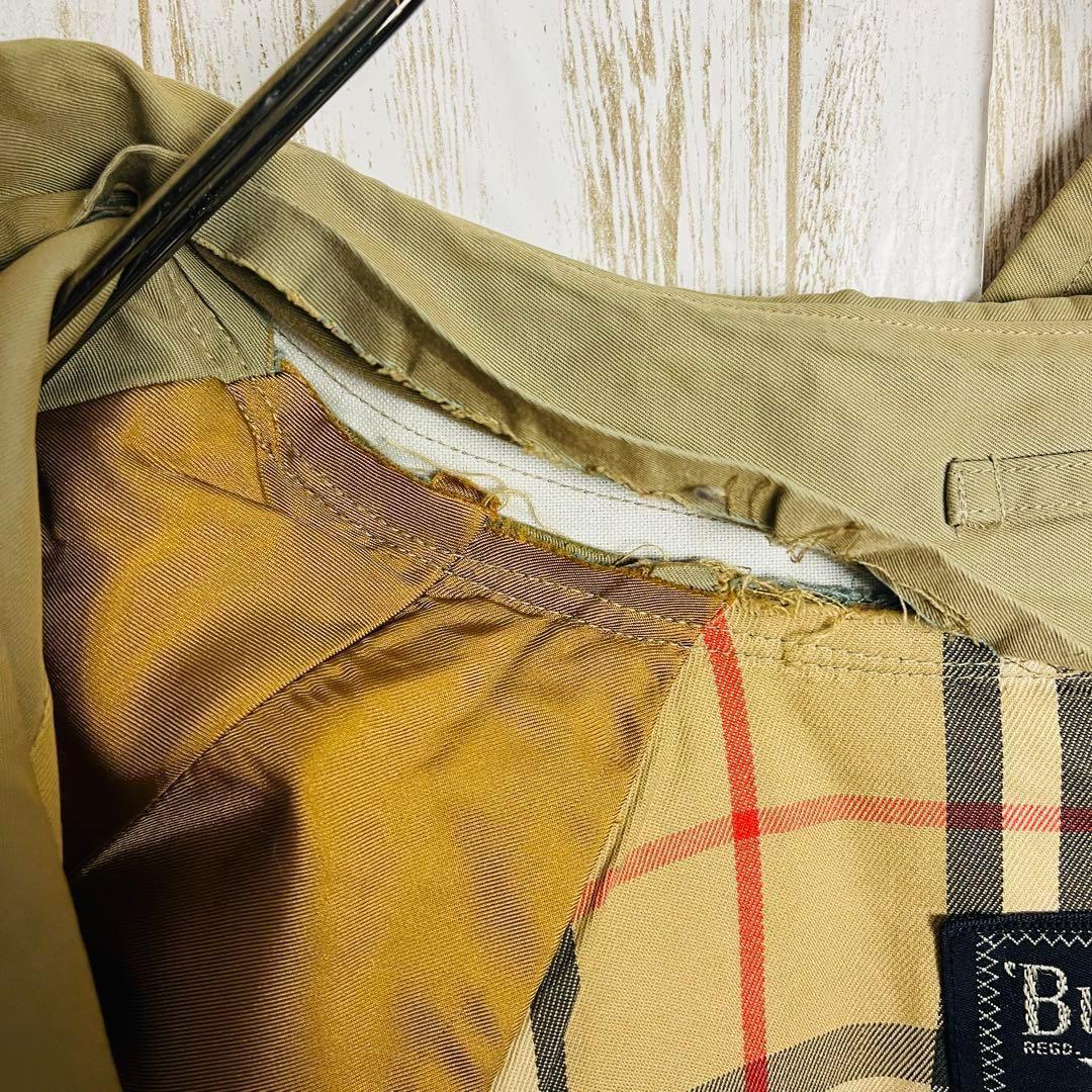 【人気カラー】バーバリー☆ベルト付きトレンチコート ノバチェック裏地