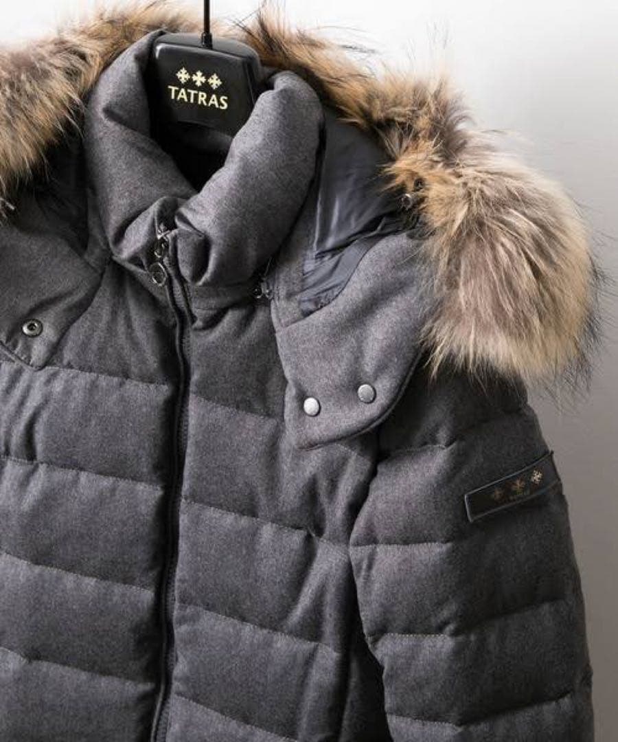 【希少】タトラス ラビアナ ダウンコート チャコールグレー04 XL