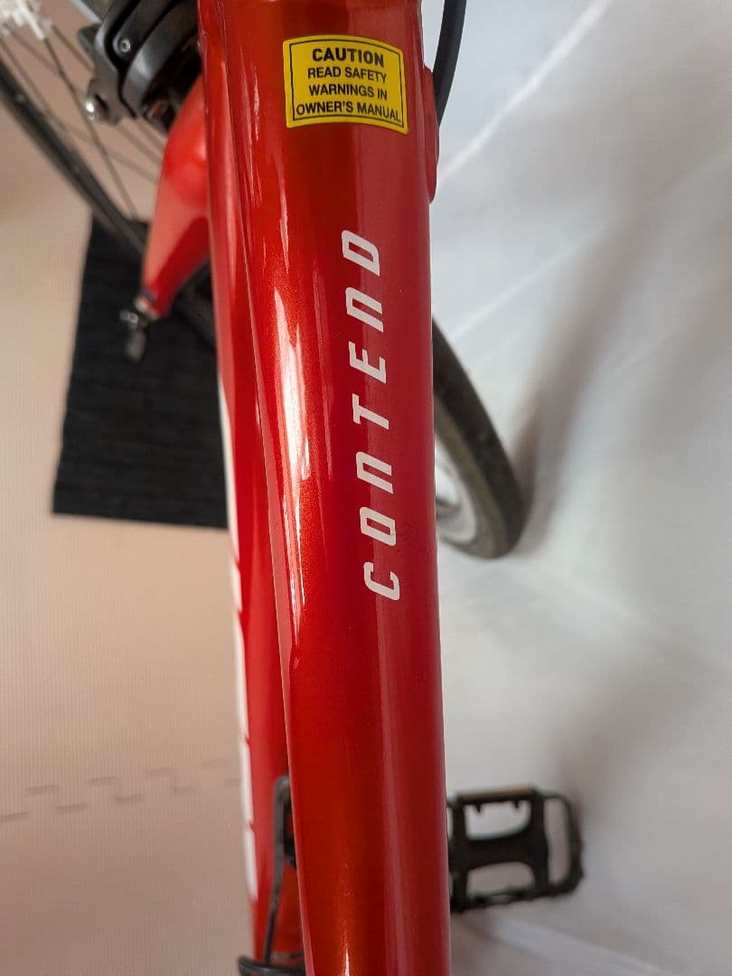 美品！GIANT Contend2　ロードバイク レッド ヘルメット付き　xs