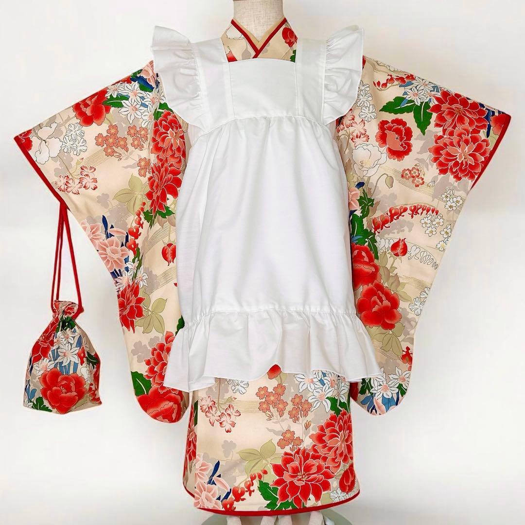 あす★［ぼたん］二部式着物単品 ꕤハンドメイドꕤ 七五三 3歳 女の子