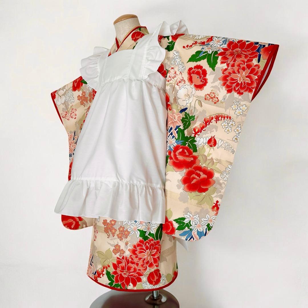 あす★［ぼたん］二部式着物単品 ꕤハンドメイドꕤ 七五三 3歳 女の子