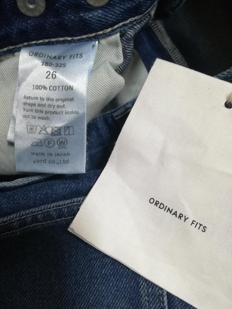 新品 Ordinary fits BELL PANTS デニム ペンキ加工