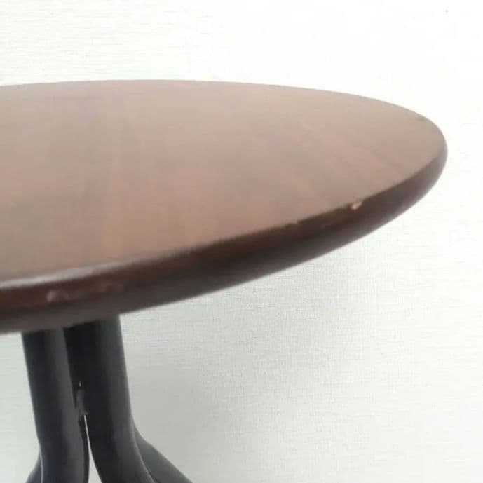 インダストリアル　ユニークな形状　無垢 × アイアン脚　スツール　チェア　丸椅子