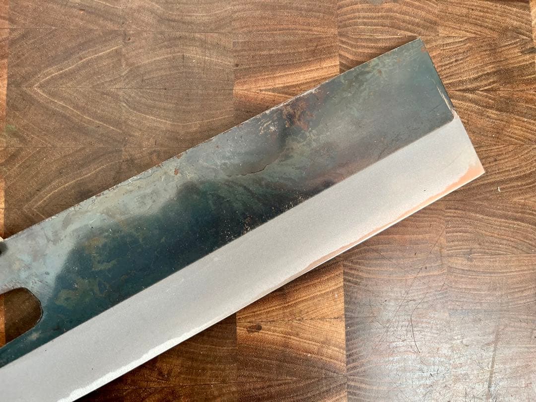 越前打ち刃物　宝馬　蕎麦切　包丁　240mm 麺切　和包丁　白鋼　黒打ち