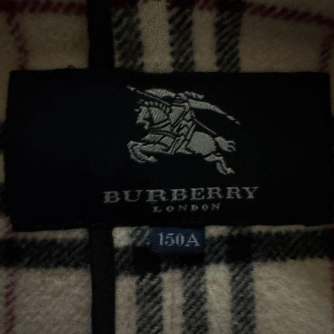 ✨希少✨ バーバリー ダッフルコート ノバチェック 本革 赤 150