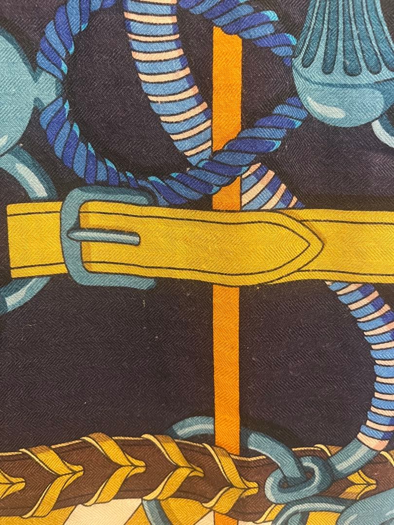 エルメス　カシシル140 乗馬の装具一式　カシミヤシルク