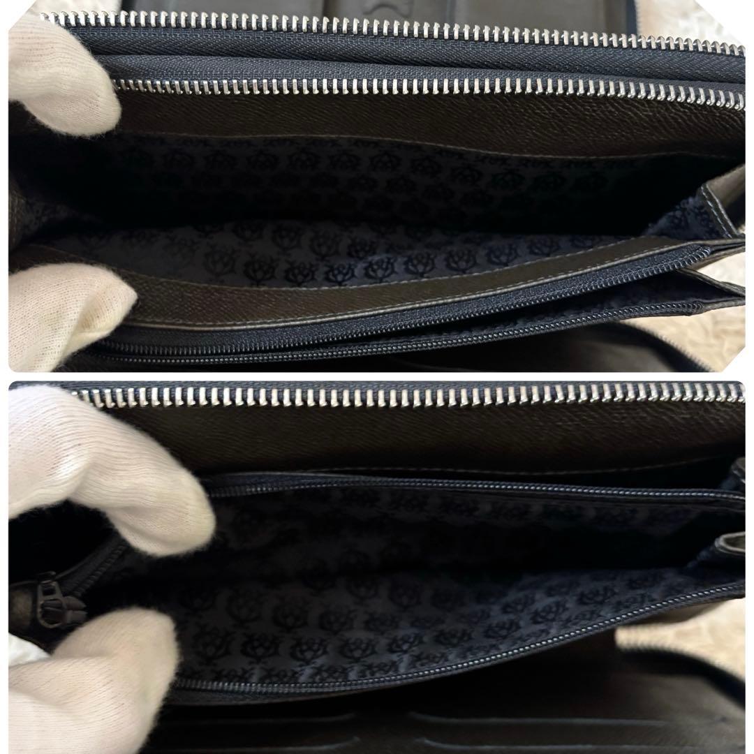 極美品✨ダンヒル オーガナイザー ボードン 長財布 レザー ダブルジップ 2室