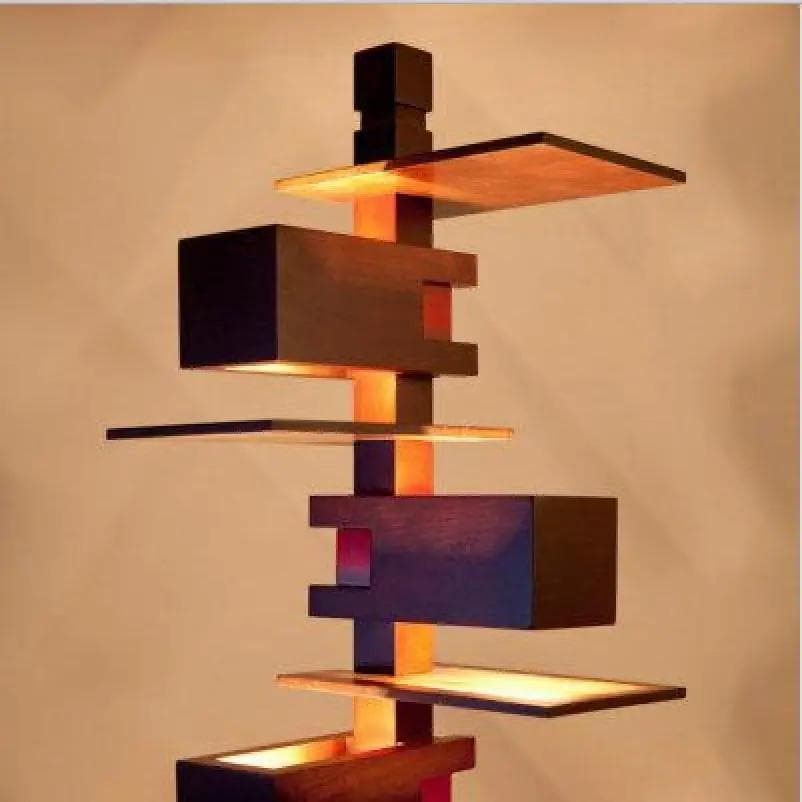 タリアセン 2 Hi フロアライト　ウォールナットブラウン フランクロイドライト