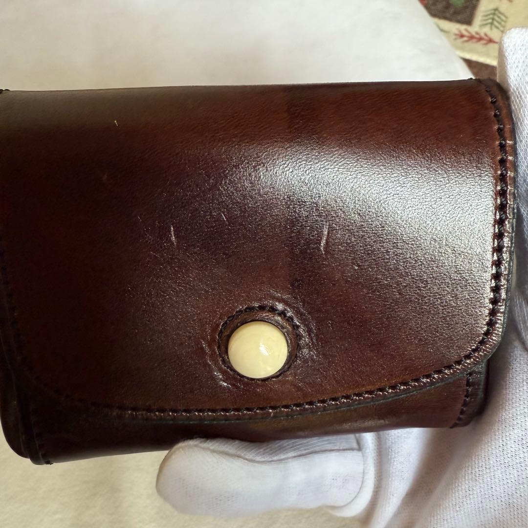 ハンスオスター　本革製小型財布 ダークブラウン