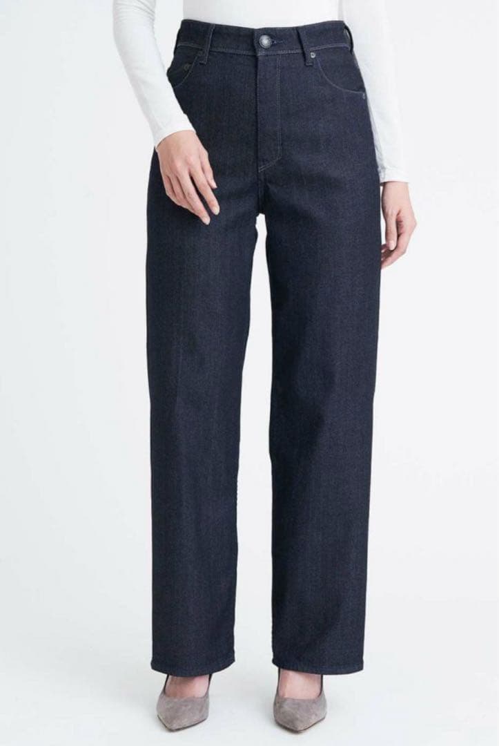 YANUK ワイドストレート LILITH ワンウォッシュインディゴ 24