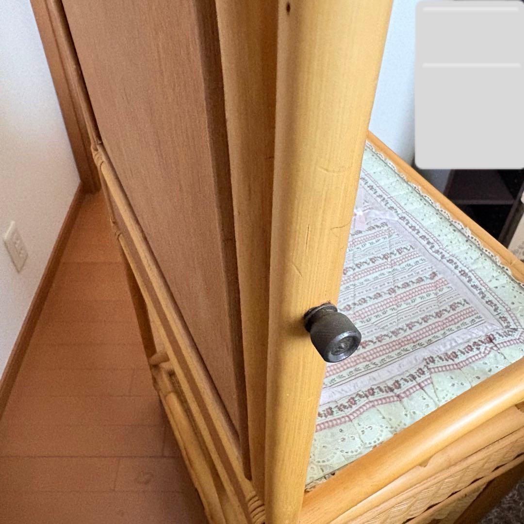 ラタン　籐家具　ドレッサー　鏡台　① 化粧台　木製　昭和レトロ　アンティーク