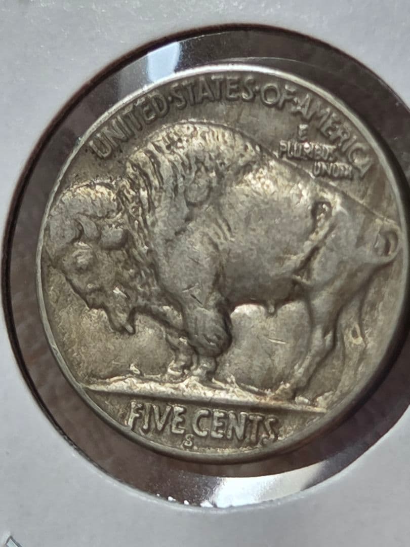 アメリカ合衆国　バッファロー　ニッケル(5セント) 白銅貨 1928 S