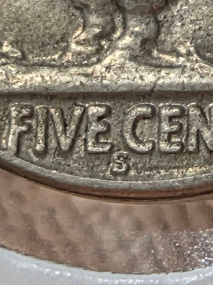 アメリカ合衆国　バッファロー　ニッケル(5セント) 白銅貨 1928 S