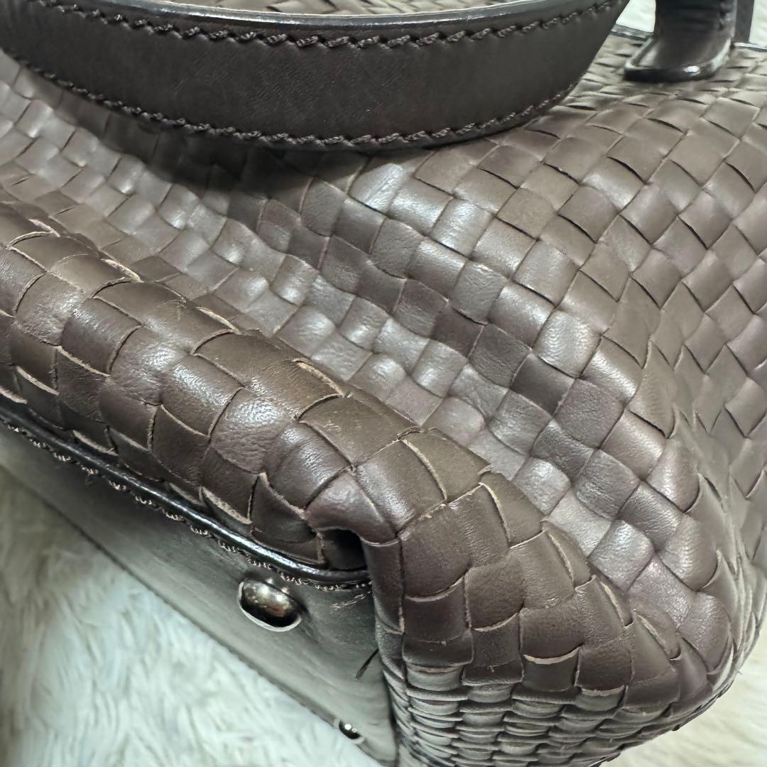 Max Mara トートバッグ　イントレチャート　カラー(ダークブラウン)