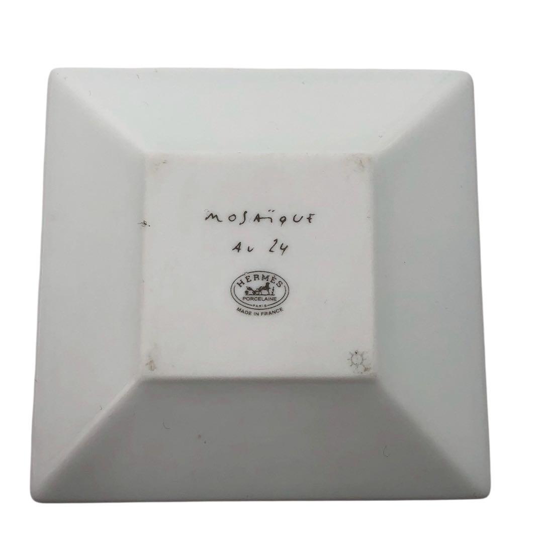 良品◎Hermès エルメス モザイク ヴァンキャトル プラチナ プチカレ