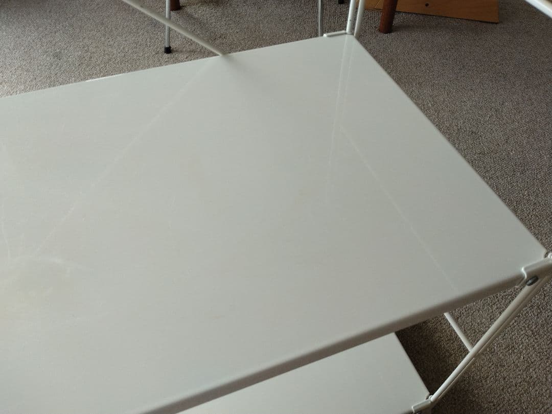 【良品】MUJI/無印 スチールユニットシェルフ84cmワイド中/ライトグレー