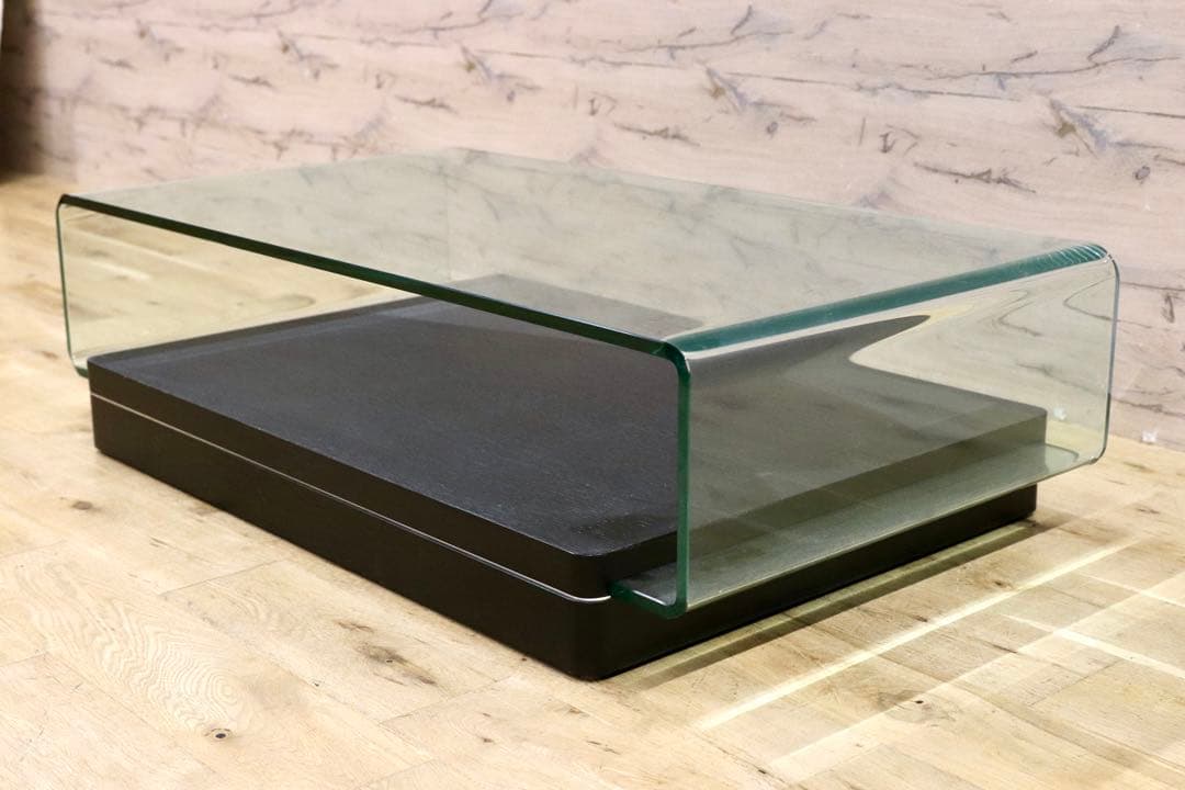 GMIK782○クリアガラス センターテーブル リビングテーブル