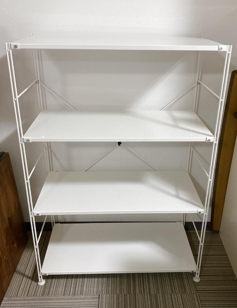 無印良品 スチールユニットシェルフ スチールラック 4段 ライトグレー