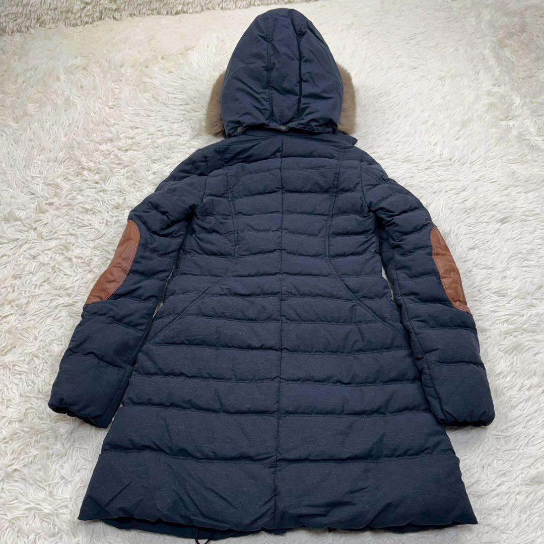 美品✨デュベティカ アンドロクレア エルボーパッチ ダウンコート ラクーンファー