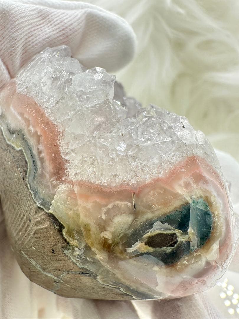 ホワイトアメジスト クラスター 超美品！ 1098