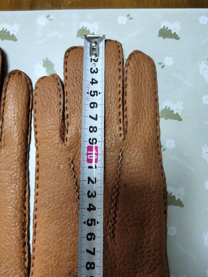 未使用　ペッカリー革手袋　カシミヤライニング　キャメル