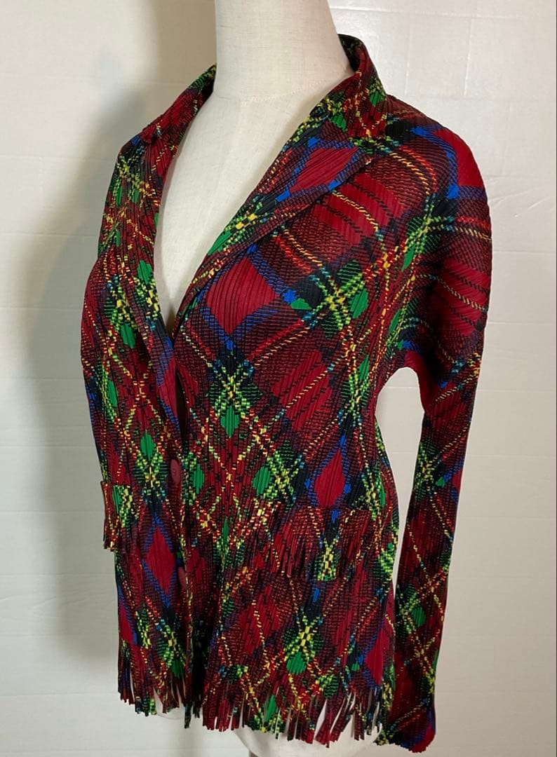 プリーツプリーズ　PLEATS PLEASE イッセイミヤケ　フリンジジャケット