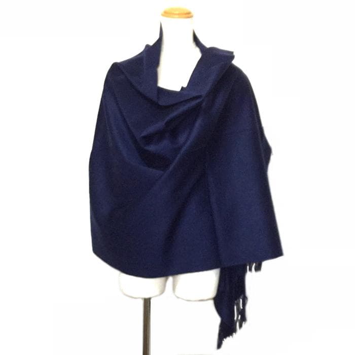 残り僅か値下超大判 100% カシミヤストールマフラー70㎝×200NVY新品
